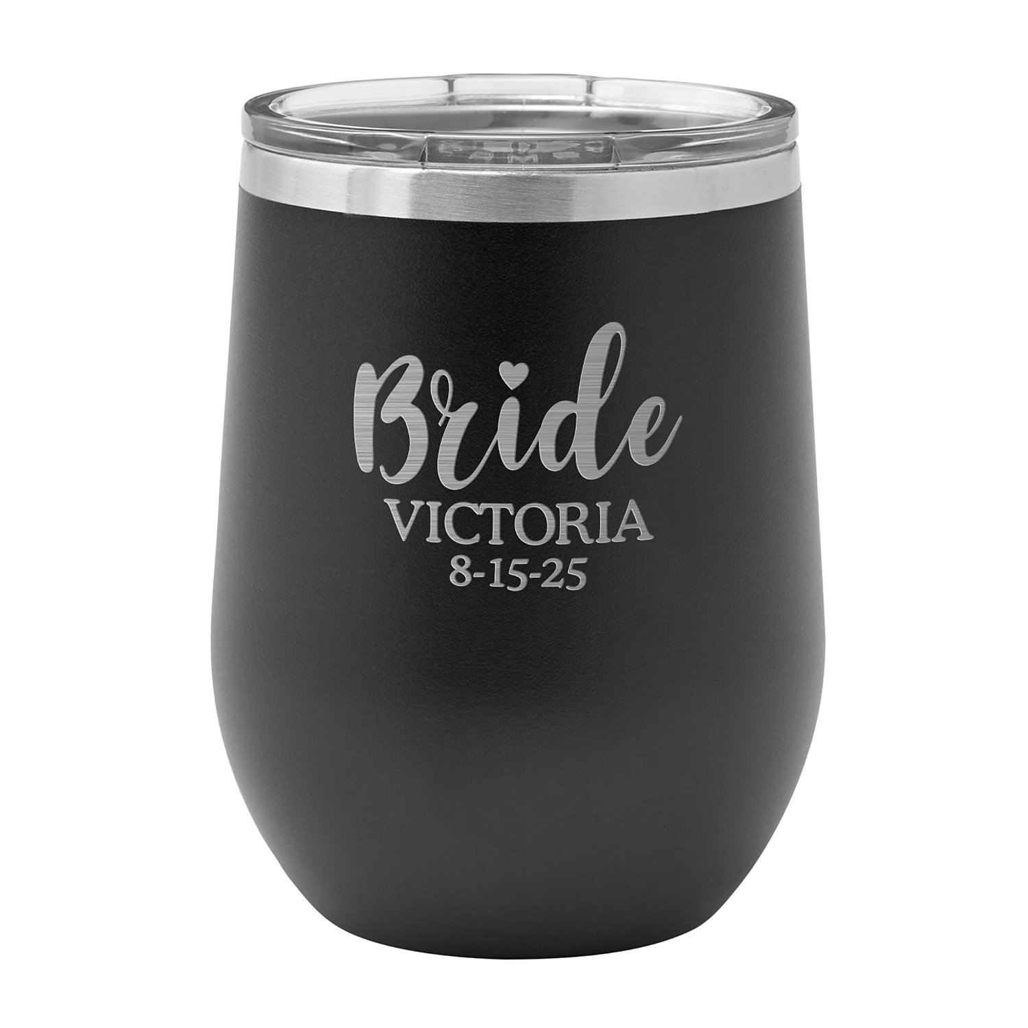 Bride Insulated Wine Tumbler - Black