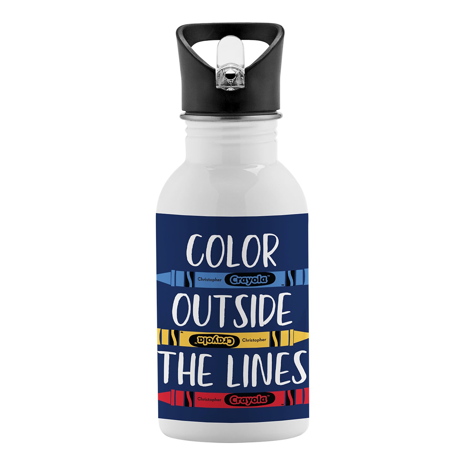 Crayola™ Color Outside the Lines Water Bottle-Blue