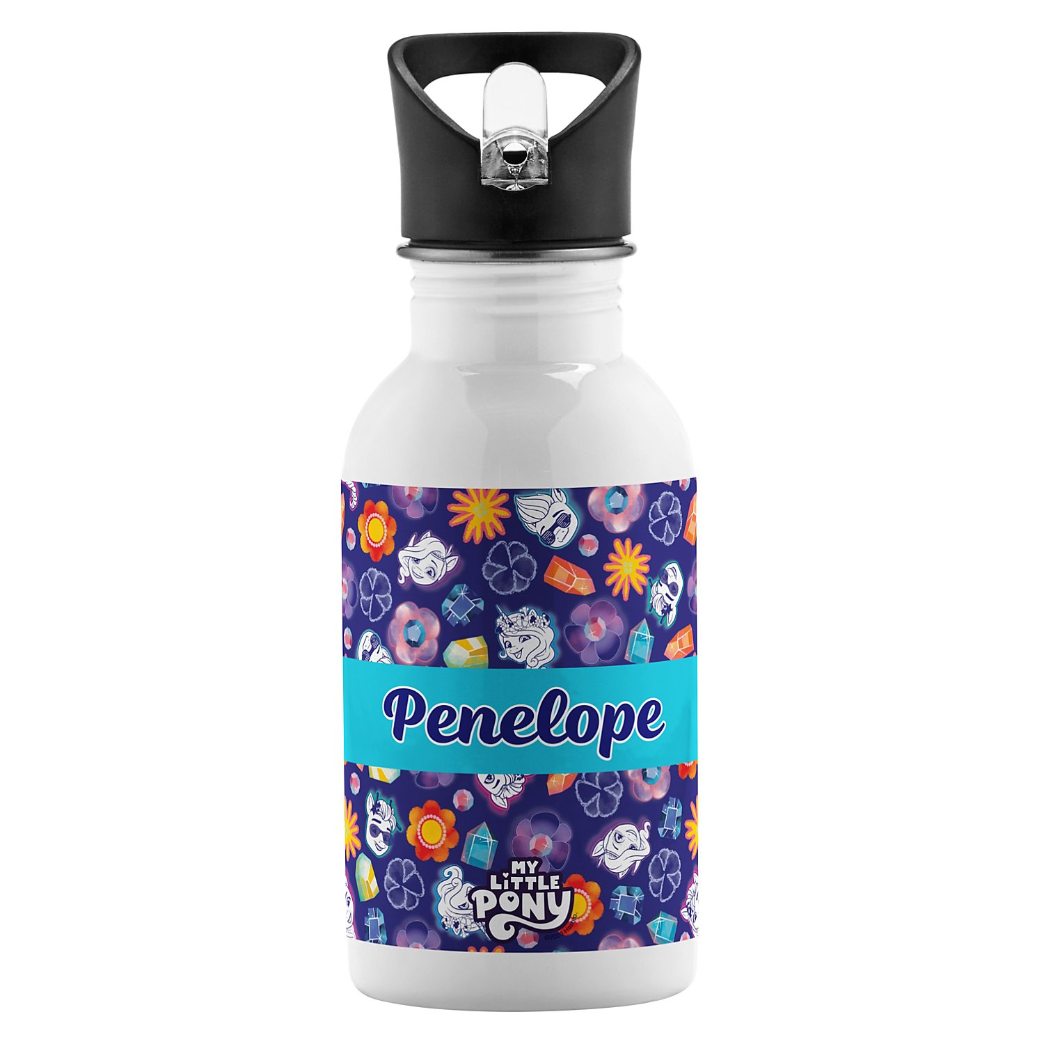 My Little Pony Crystals Pattern Water Bottles-Blue
