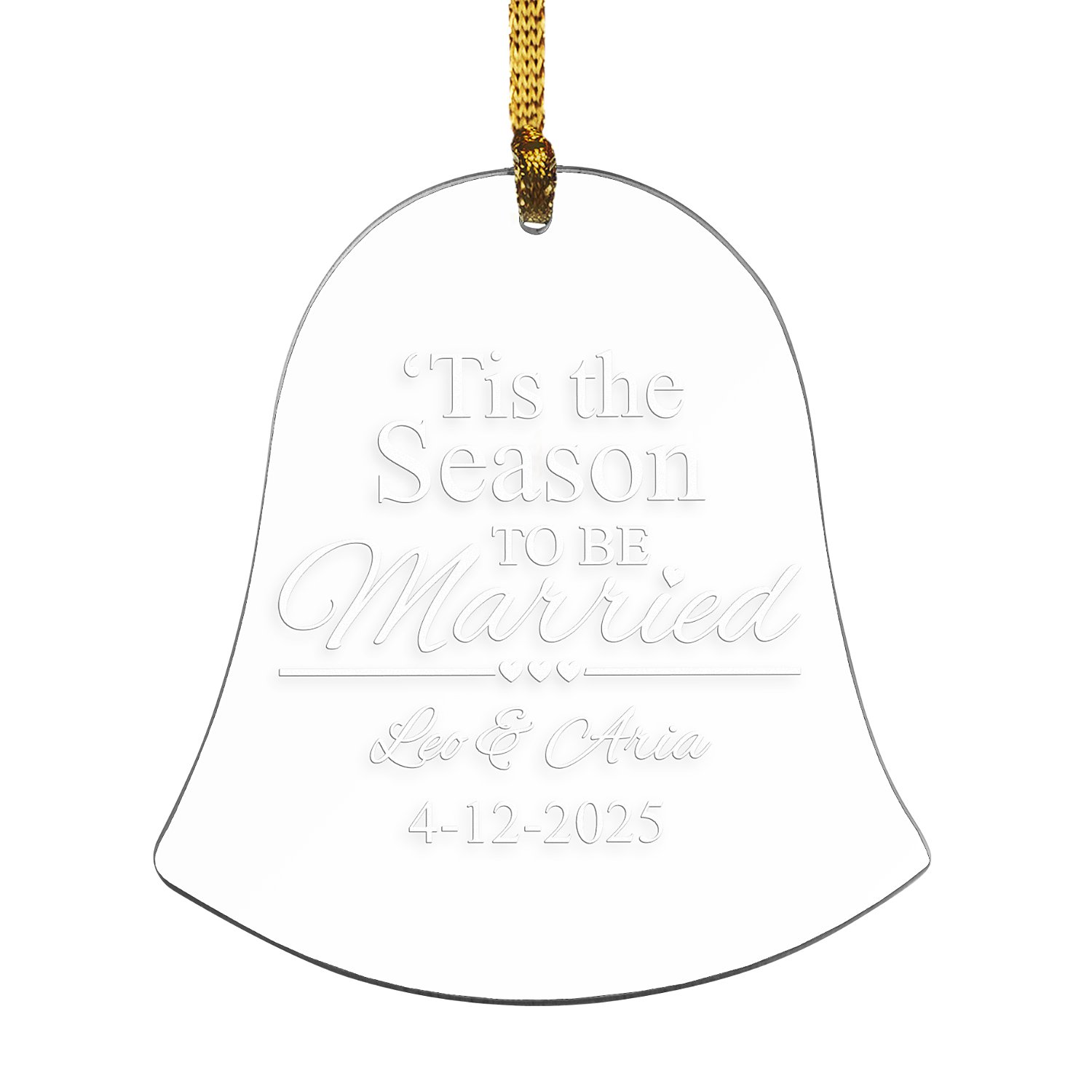 'Tis the Season Acrylic Bell Ornament - Married