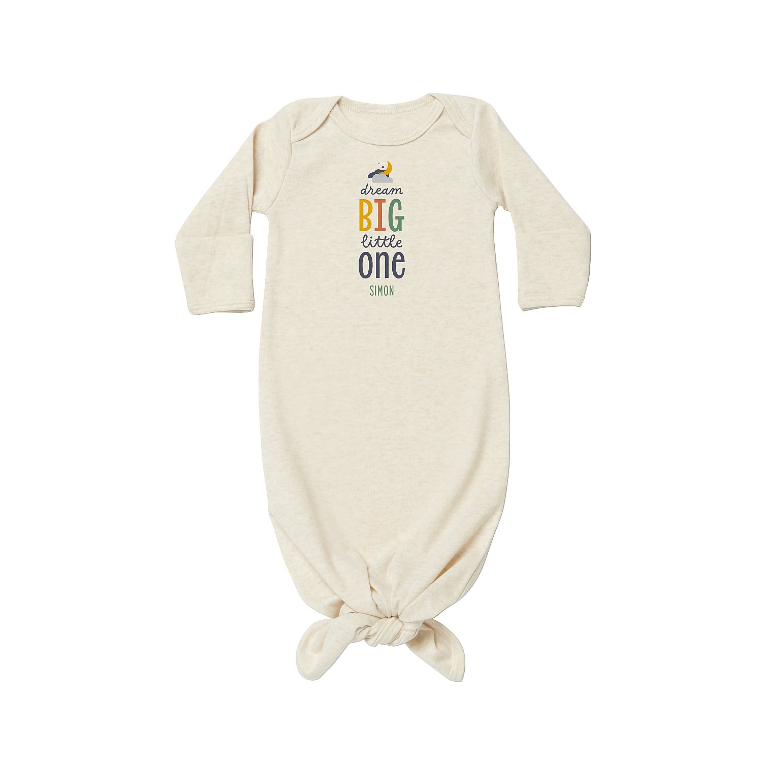 Big Dreams Baby Knotted Gown - Oatmeal
