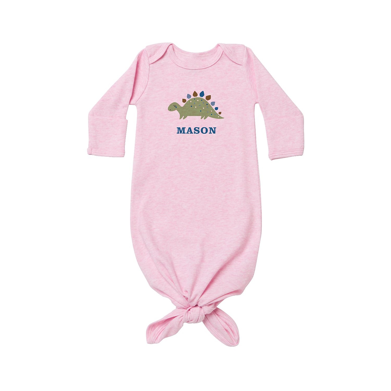 Animal Pals Baby Knotted Gown - Pink - Dinosaur