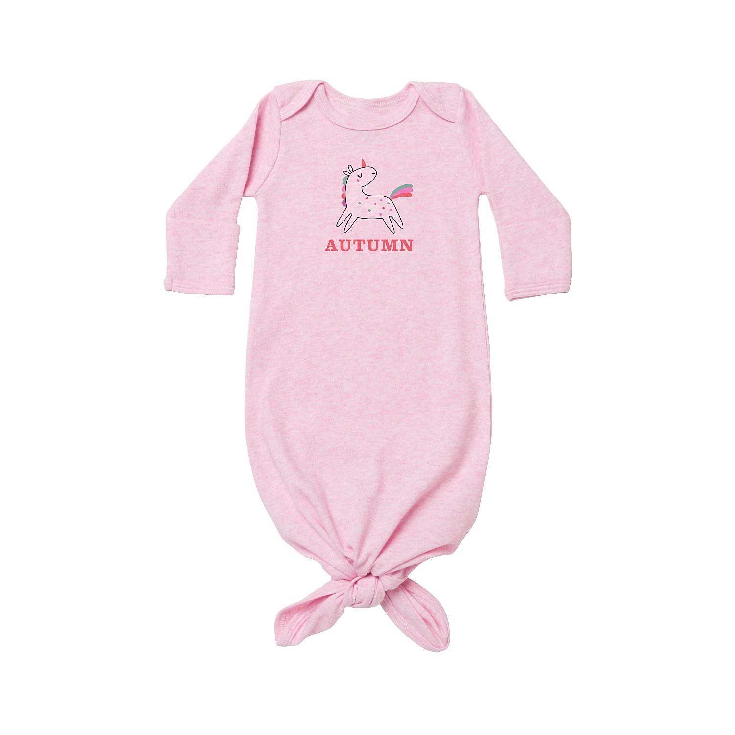 Animal Pals Baby Knotted Gown - Pink - Unicorn