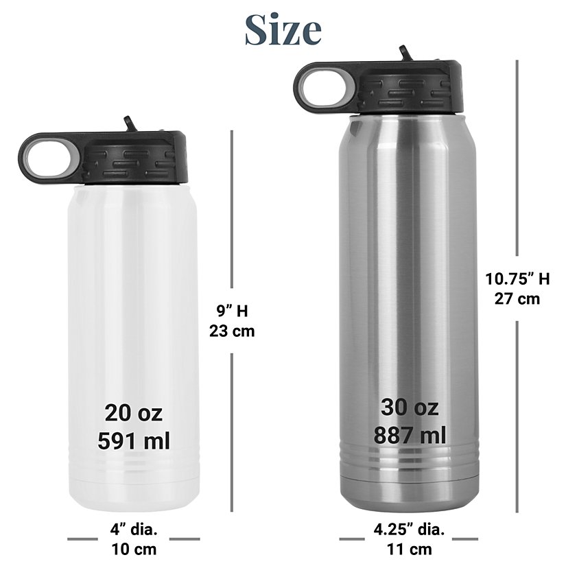 All Star Athlete Personalized Stainless Steel Water Bottle