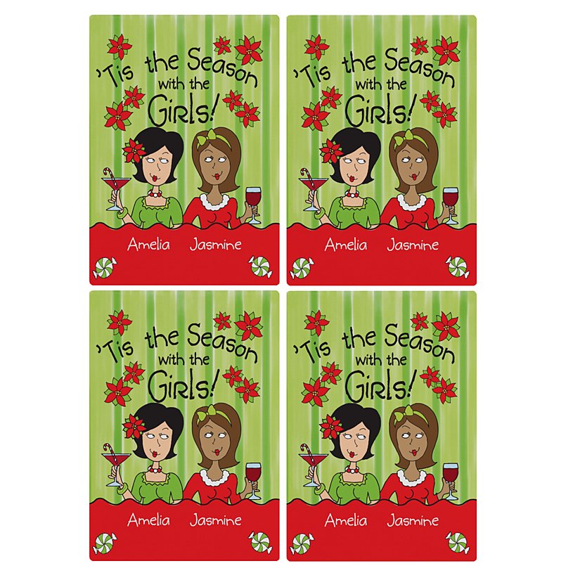 'Tis the Season with the Girls Wine Labels