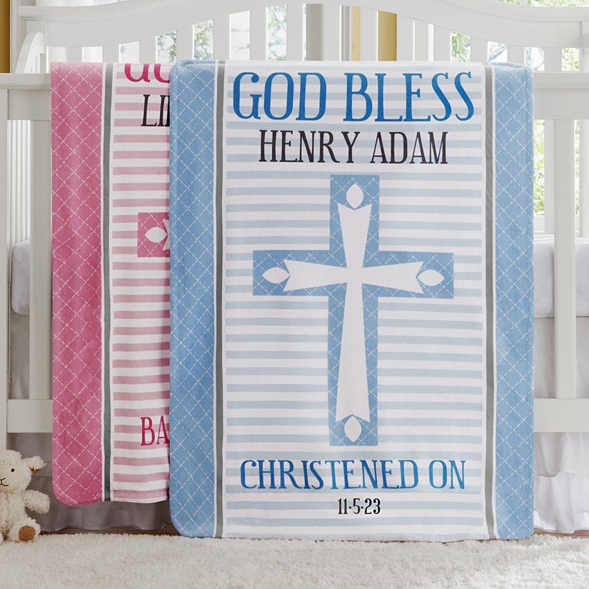 Baby's Cherished Blessing Personalized Blanket