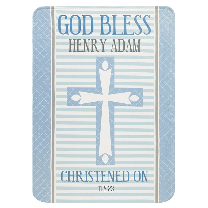 Baby's Cherished Blessing Personalized Blanket