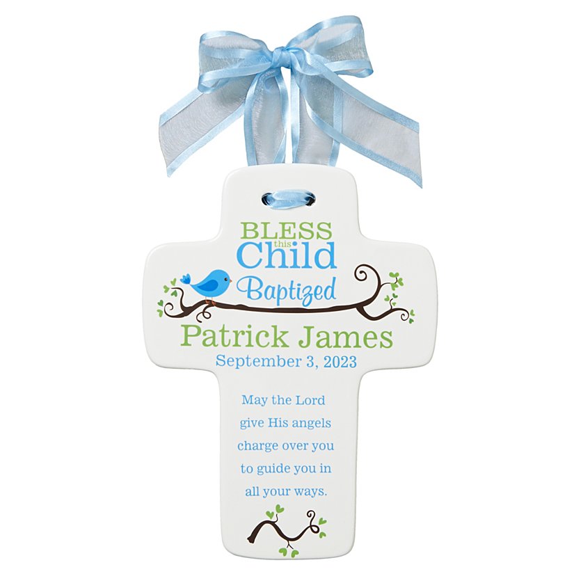 Cherish This Child Personalized Baptism Cross