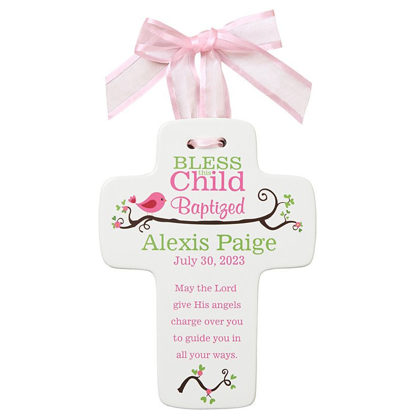Cherish This Child Personalized Baptism Cross