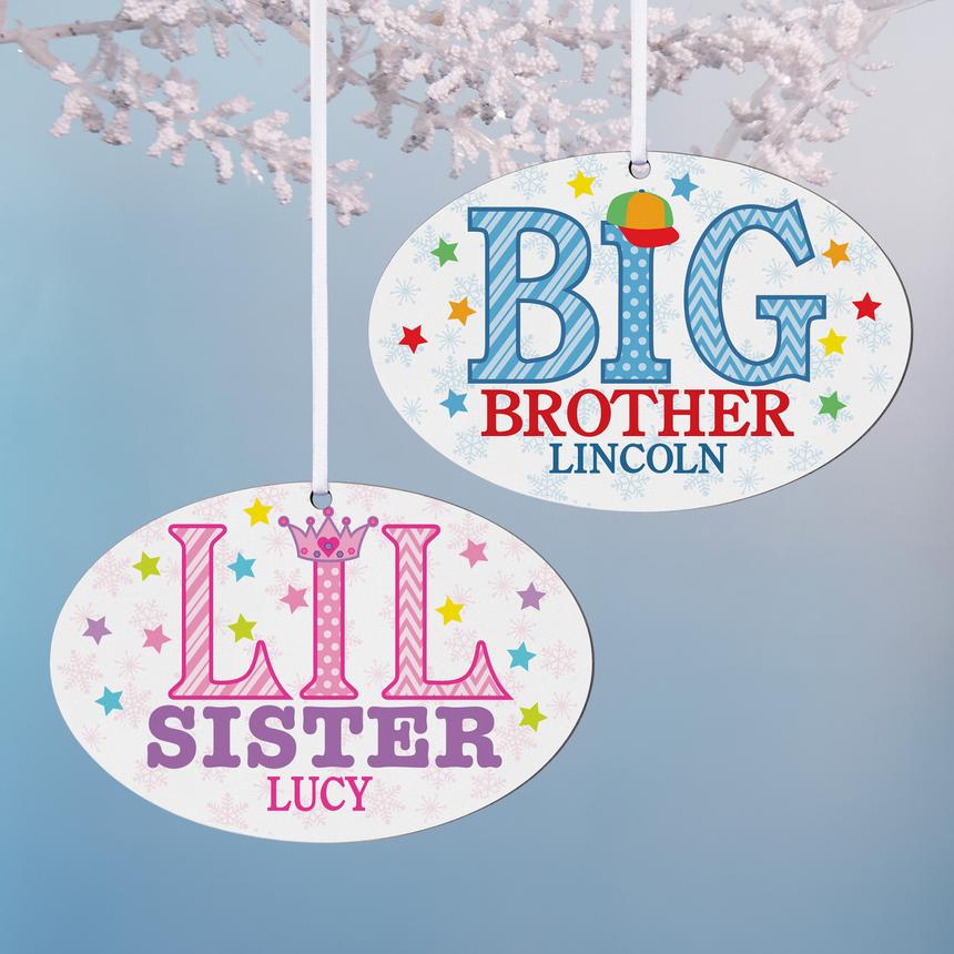 Special Sibling Oval Ornament