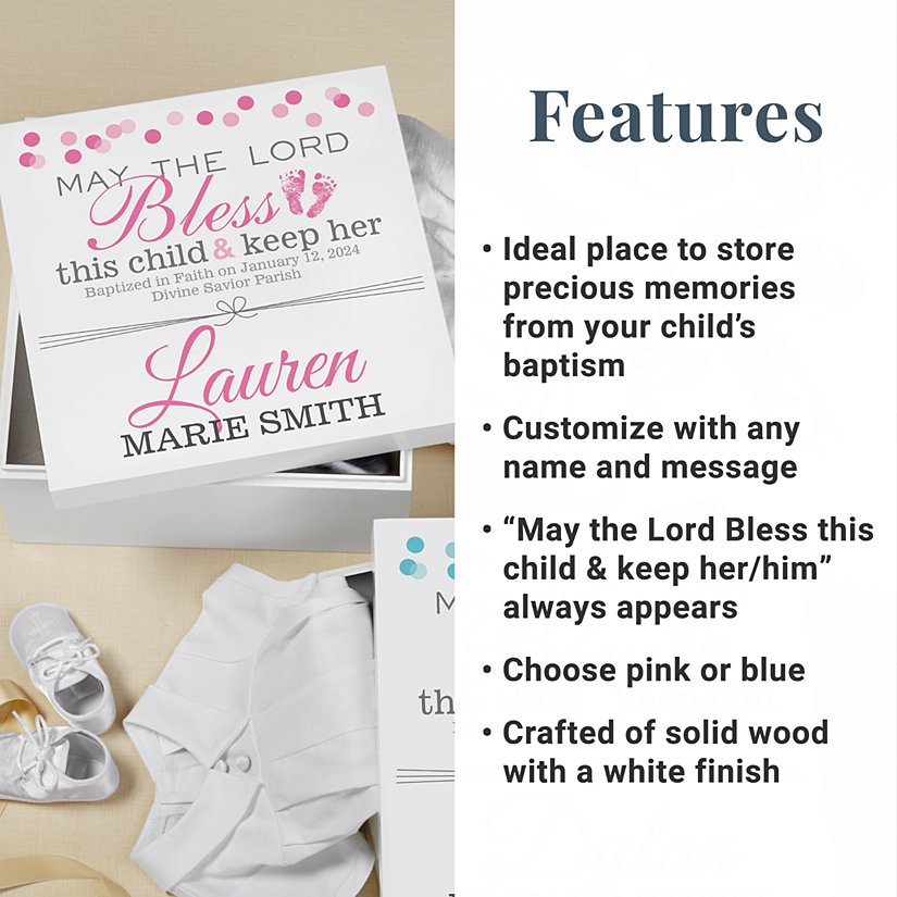 Baptismal Blessings Personalized Keepsake Box