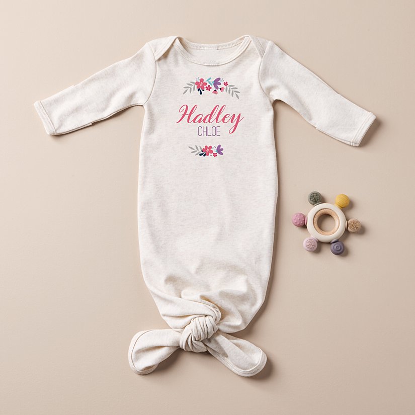A Garden of Love Baby Knotted Gown