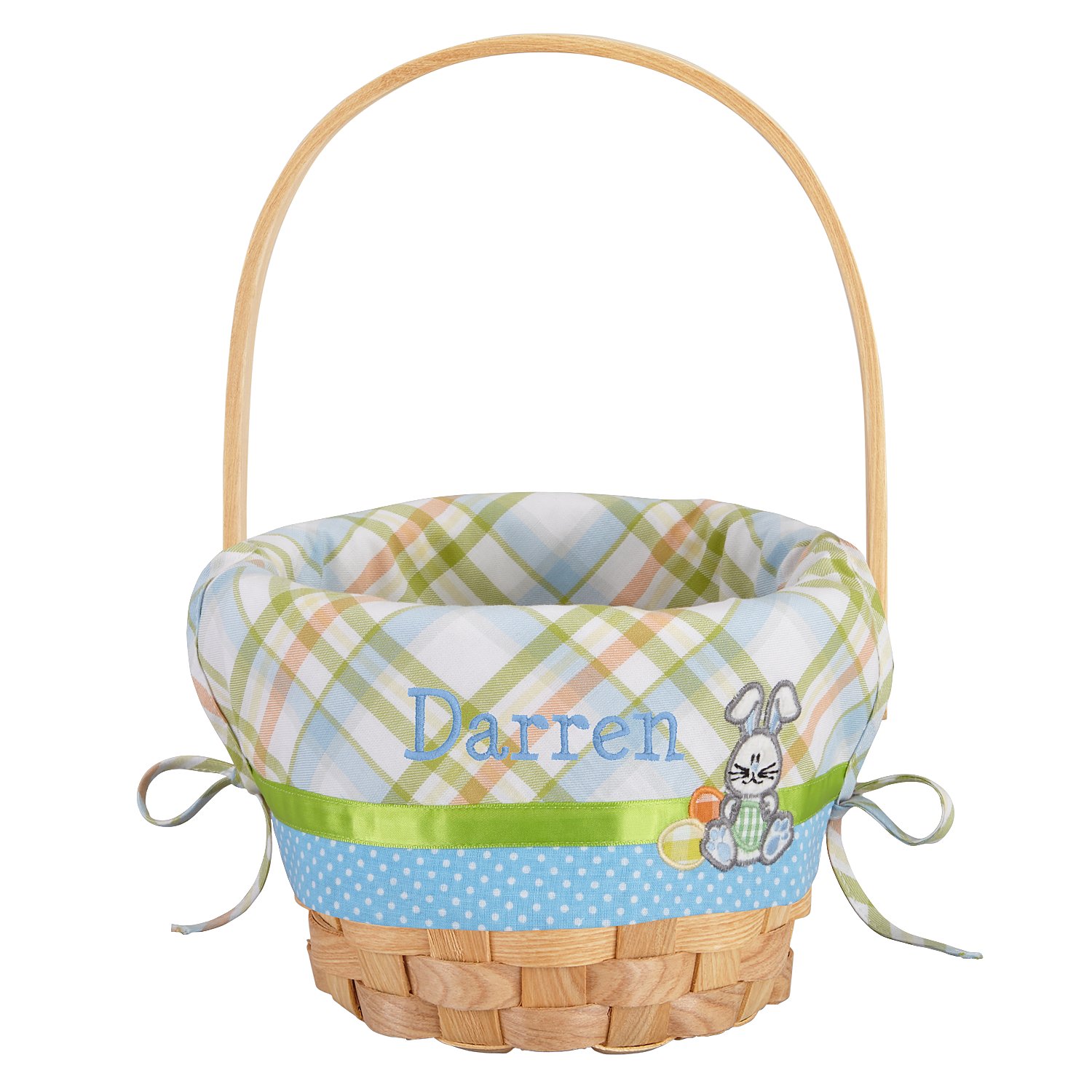 8" Create Your Own Easter Basket - Blue Applique
