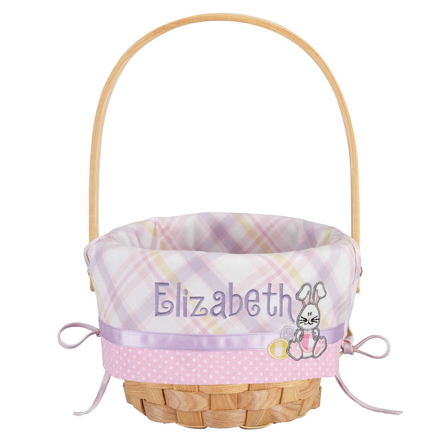 8" Create Your Own Easter Basket - Pink Applique