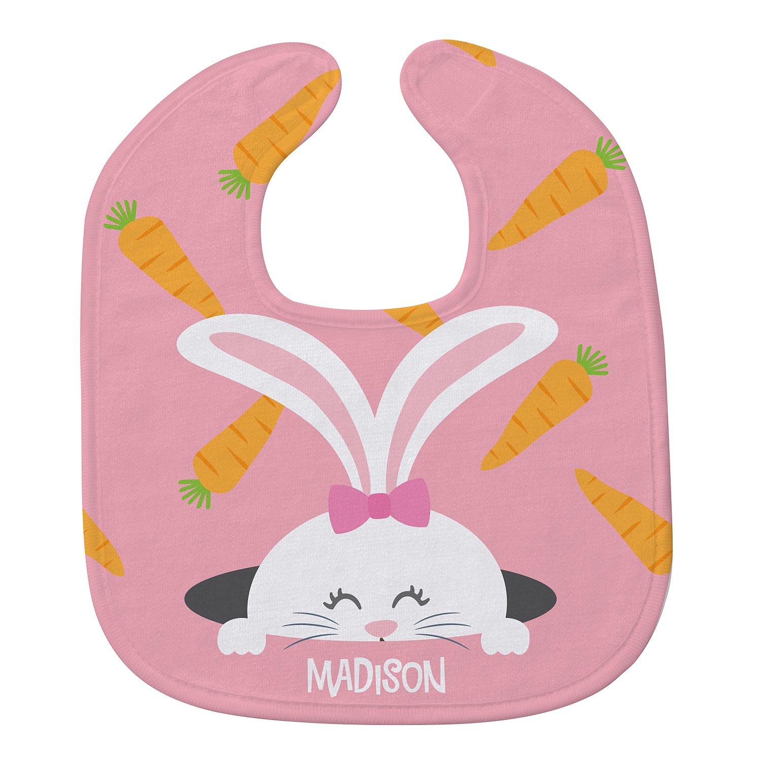 Peek-a-Boo Bunny Bib - Pink