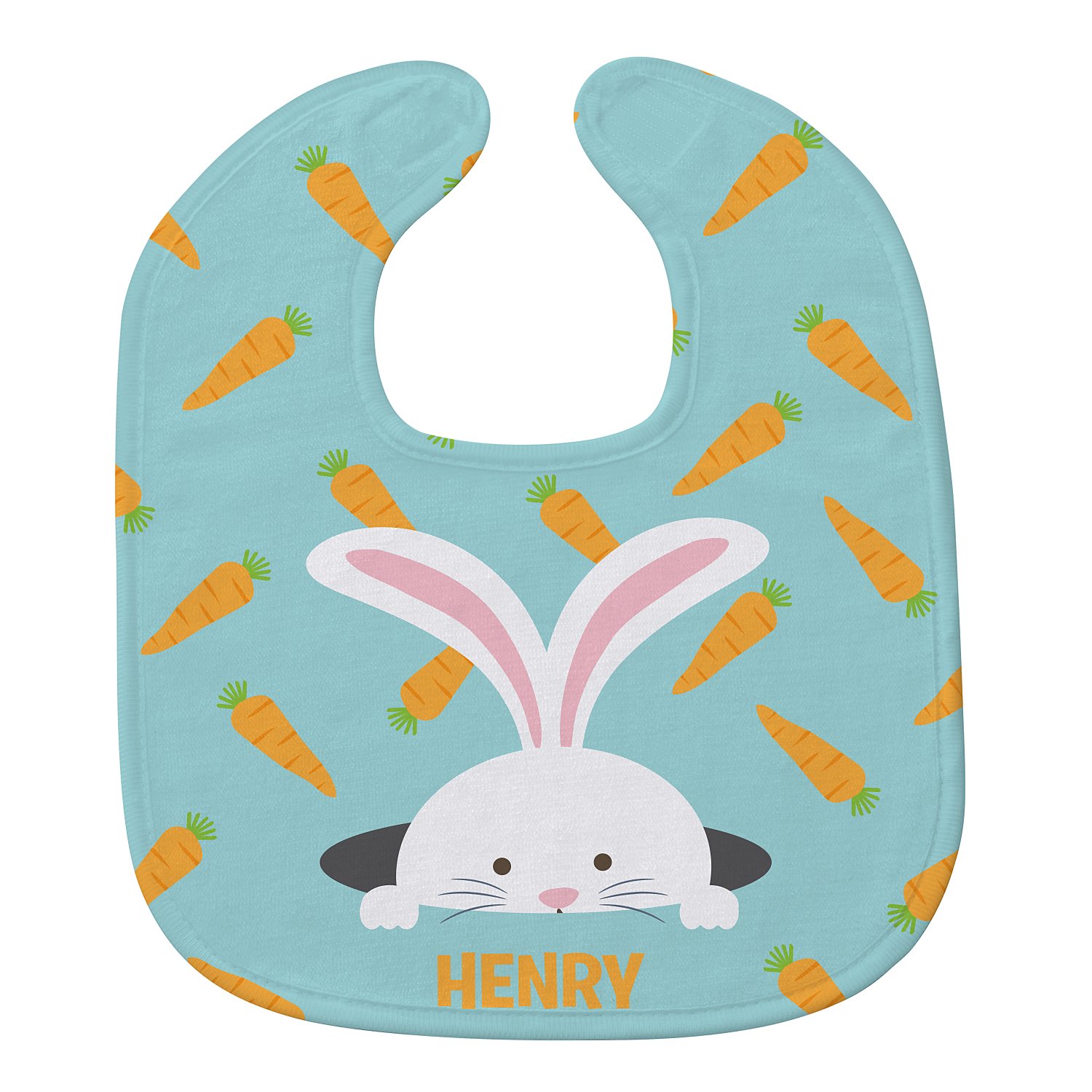 Peek-a-Boo Bunny Bib - Teal