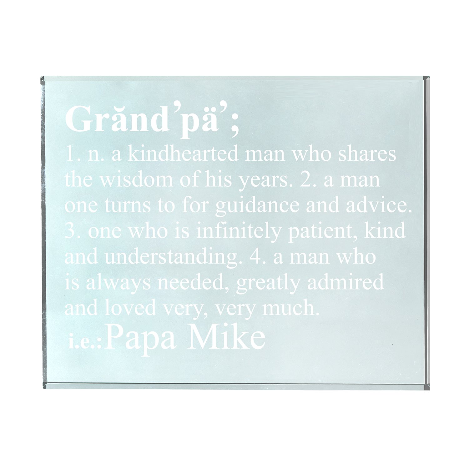 Define Him Glass Block - Grandpa