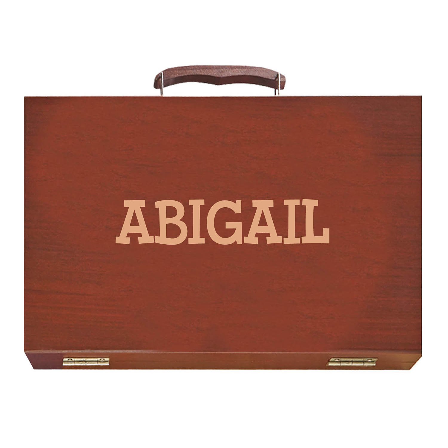 80 Piece Art Set in Wooden Case-Name - Serif Font