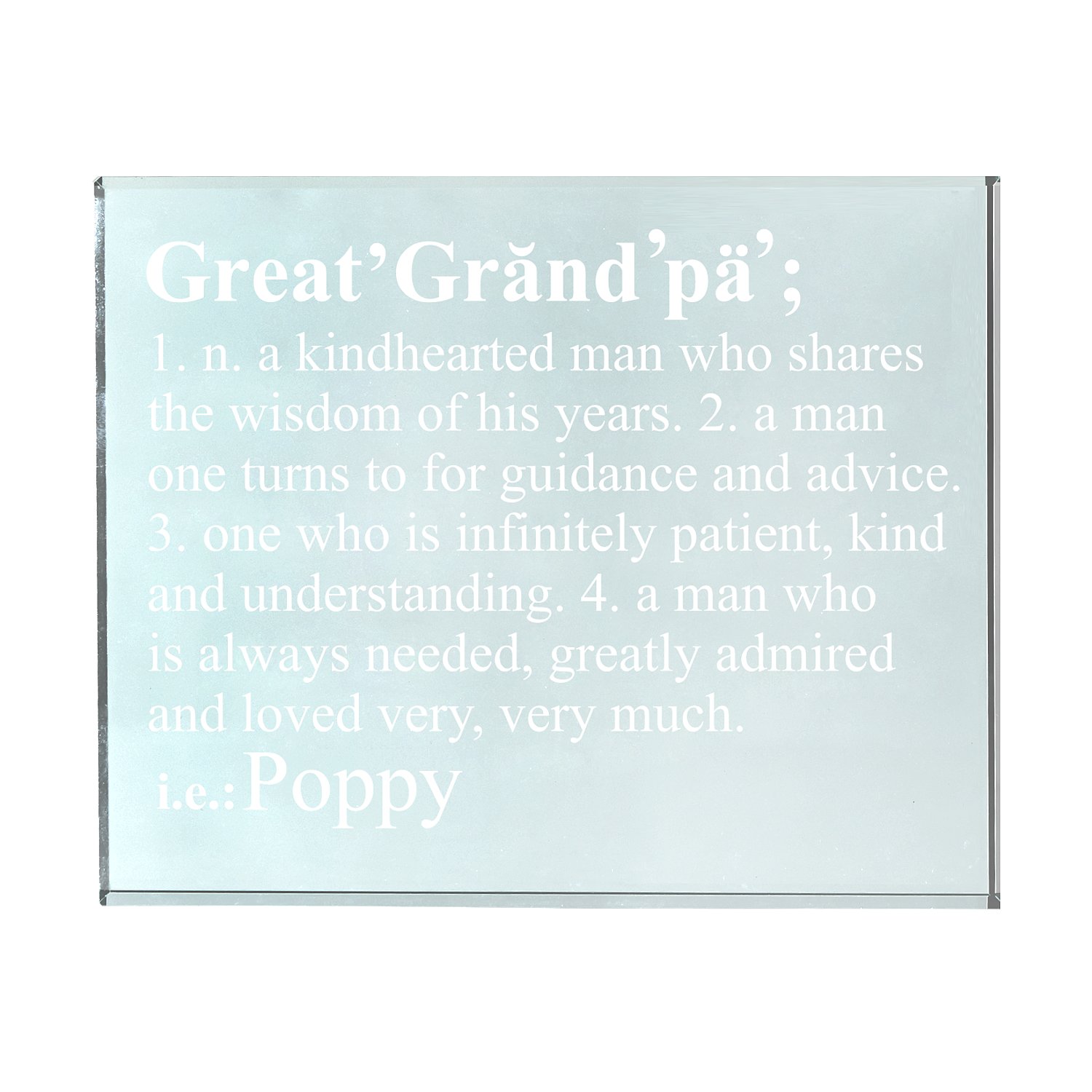 Define Him Glass Block - Great Grandpa