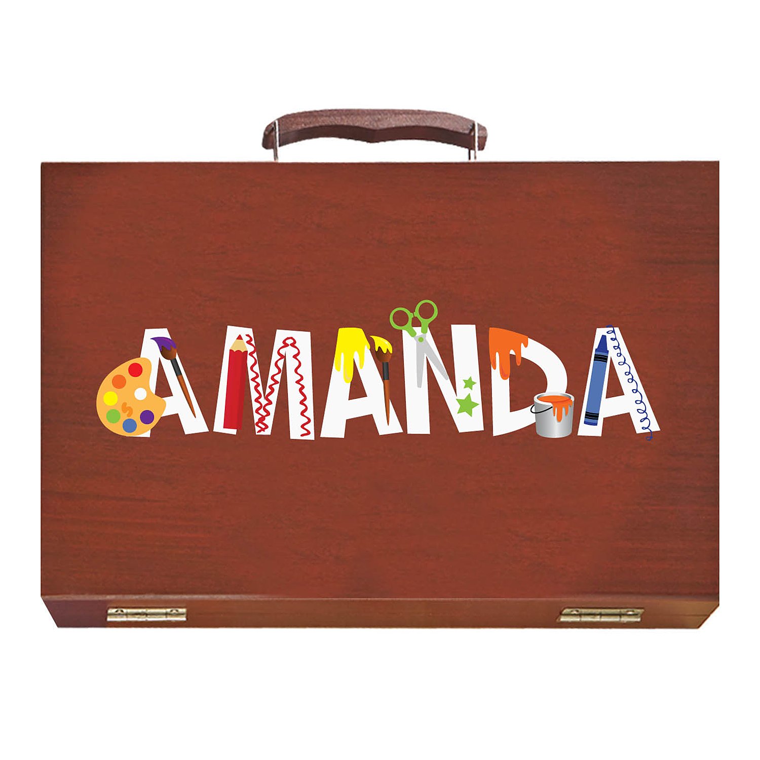 80 Piece Art Set in Wooden Case-Art Alphabet