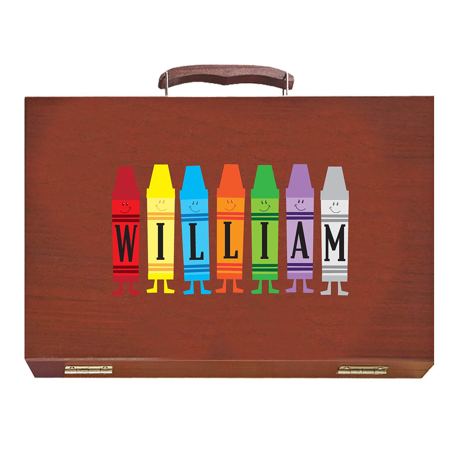 80 Piece Art Set in Wooden Case-Crayon Parade
