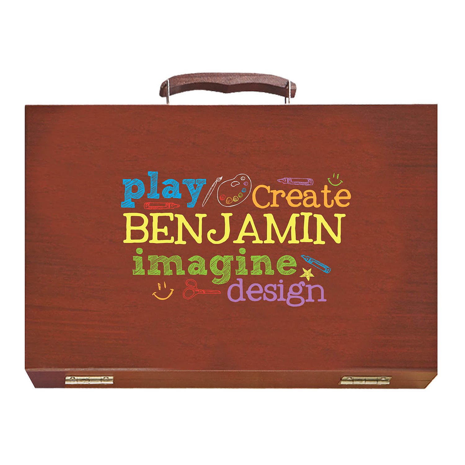 80 Piece Art Set in Wooden Case-Play Create Imagine