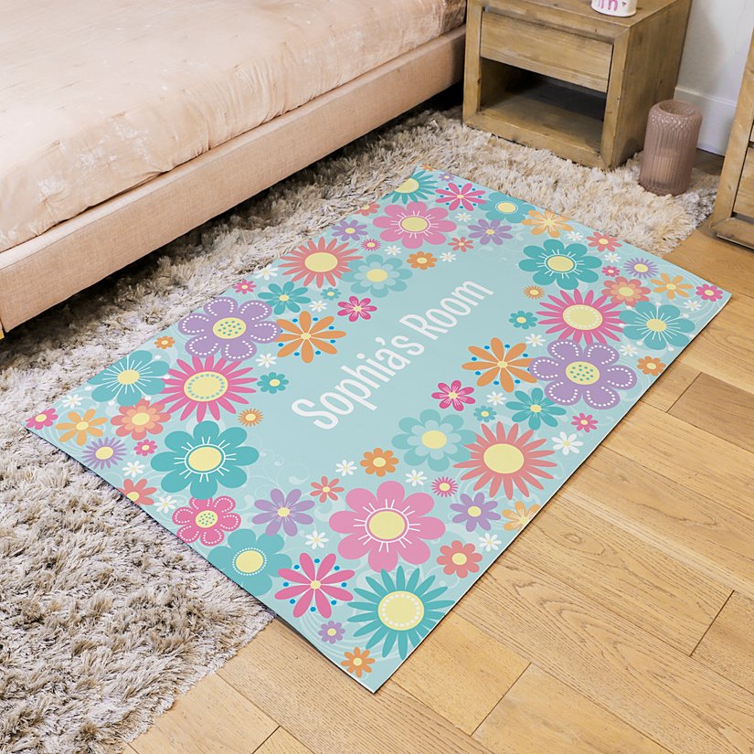Flower Power Personalized Playmat