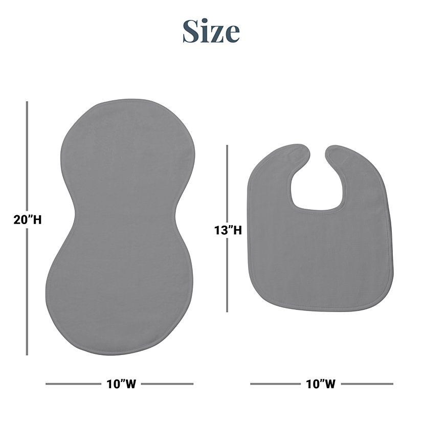 Elegant Personalized Bib & Burpcloth Set for Mealtime 5 Elegant Personalized Bib & Burpcloth Set for Mealtime