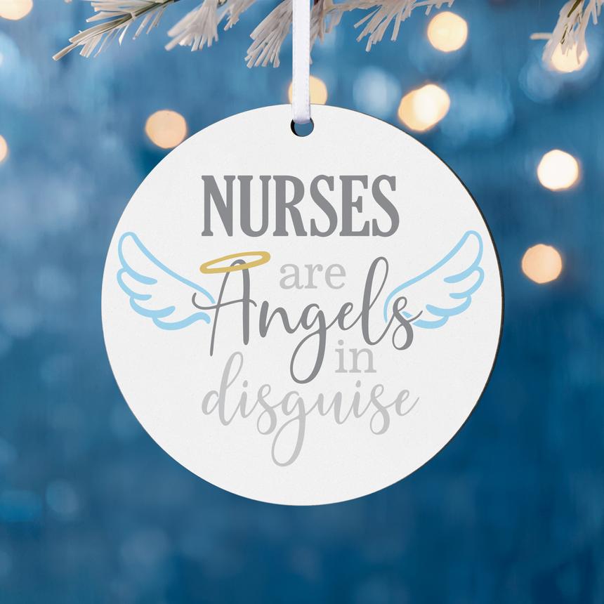 Angels in Disguise Round Bauble