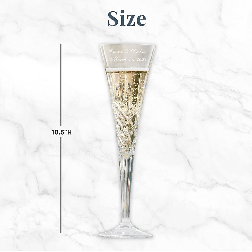 Galway European Crystal® Timeless Love Personalized Toasting Flutes