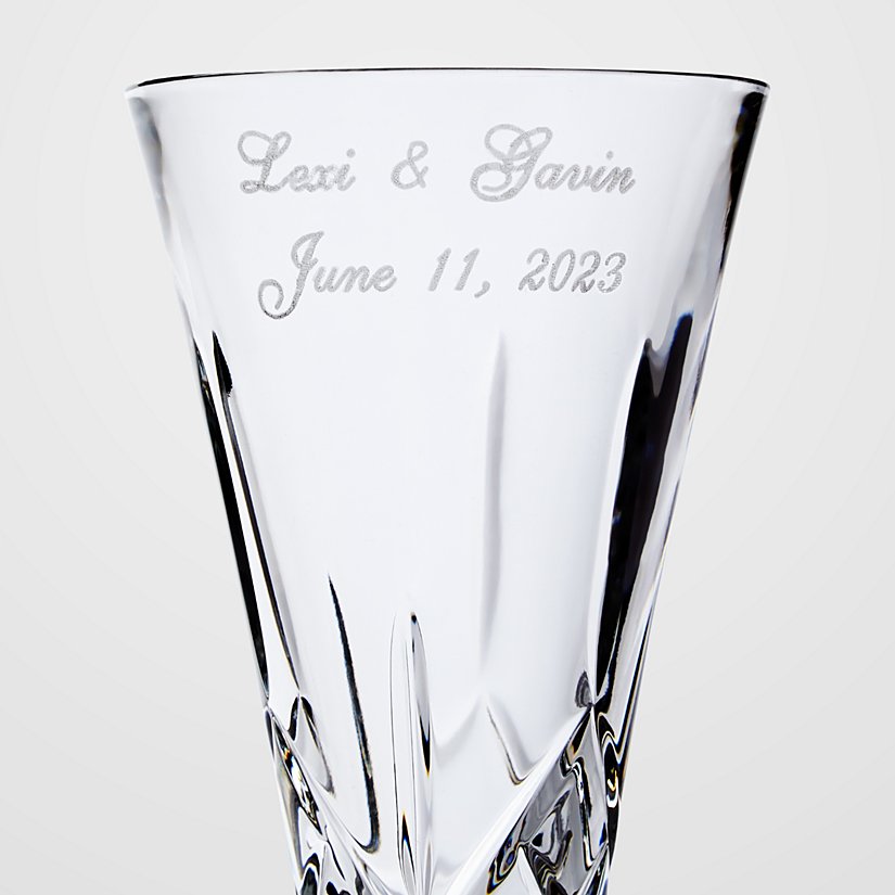Galway European Crystal® Timeless Love Personalized Toasting Flutes