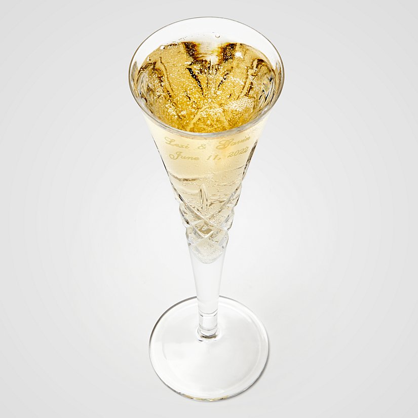 Galway European Crystal® Timeless Love Personalized Toasting Flutes