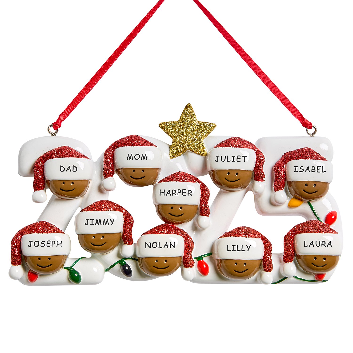 2025 Family Holiday Ornament-Dark Skin-10