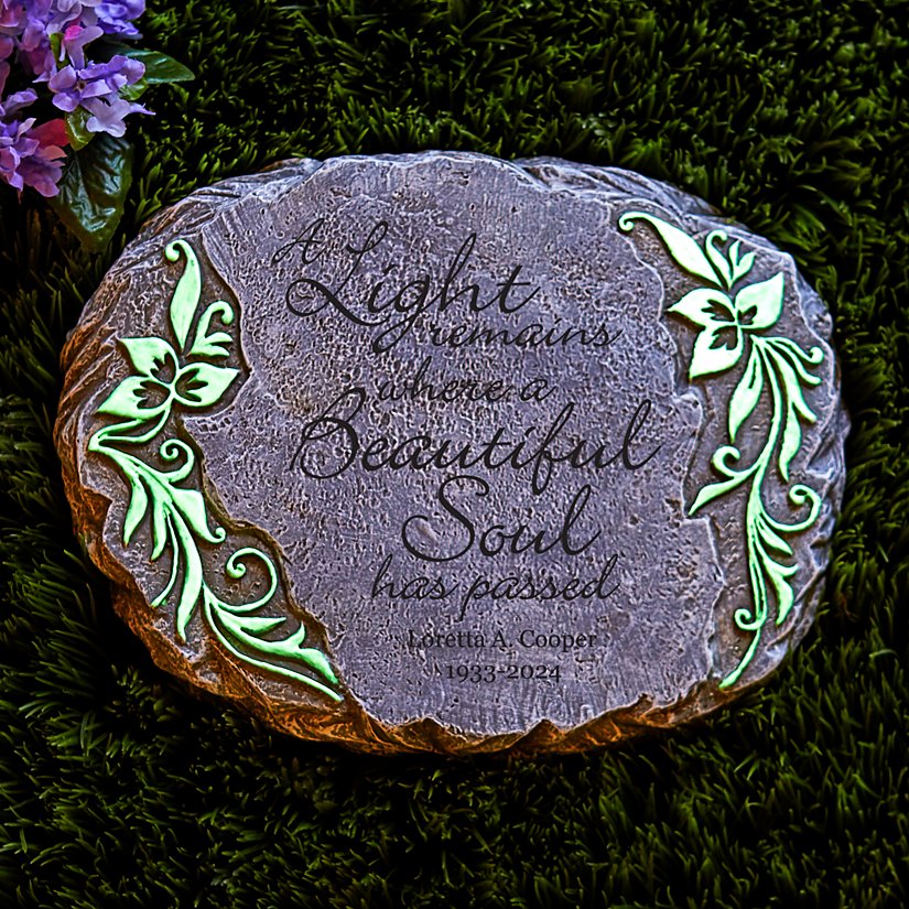A Light Remains Memorial Garden Stone