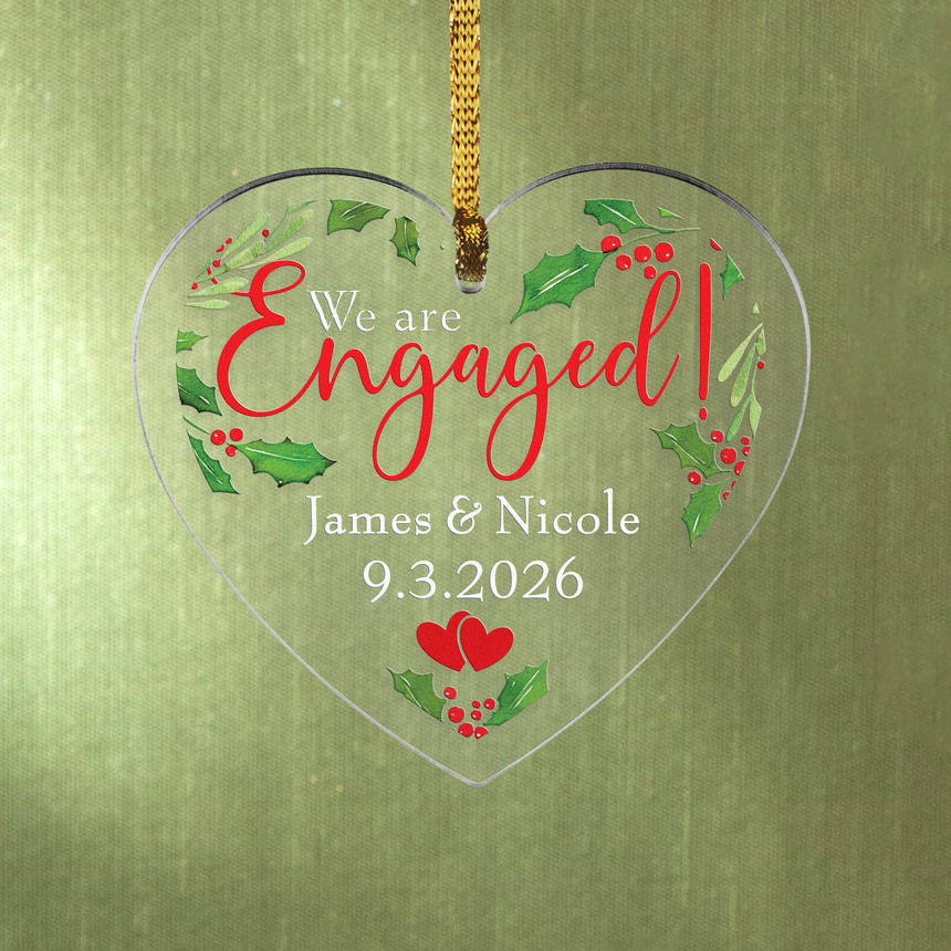 Engaged Heart Ornament