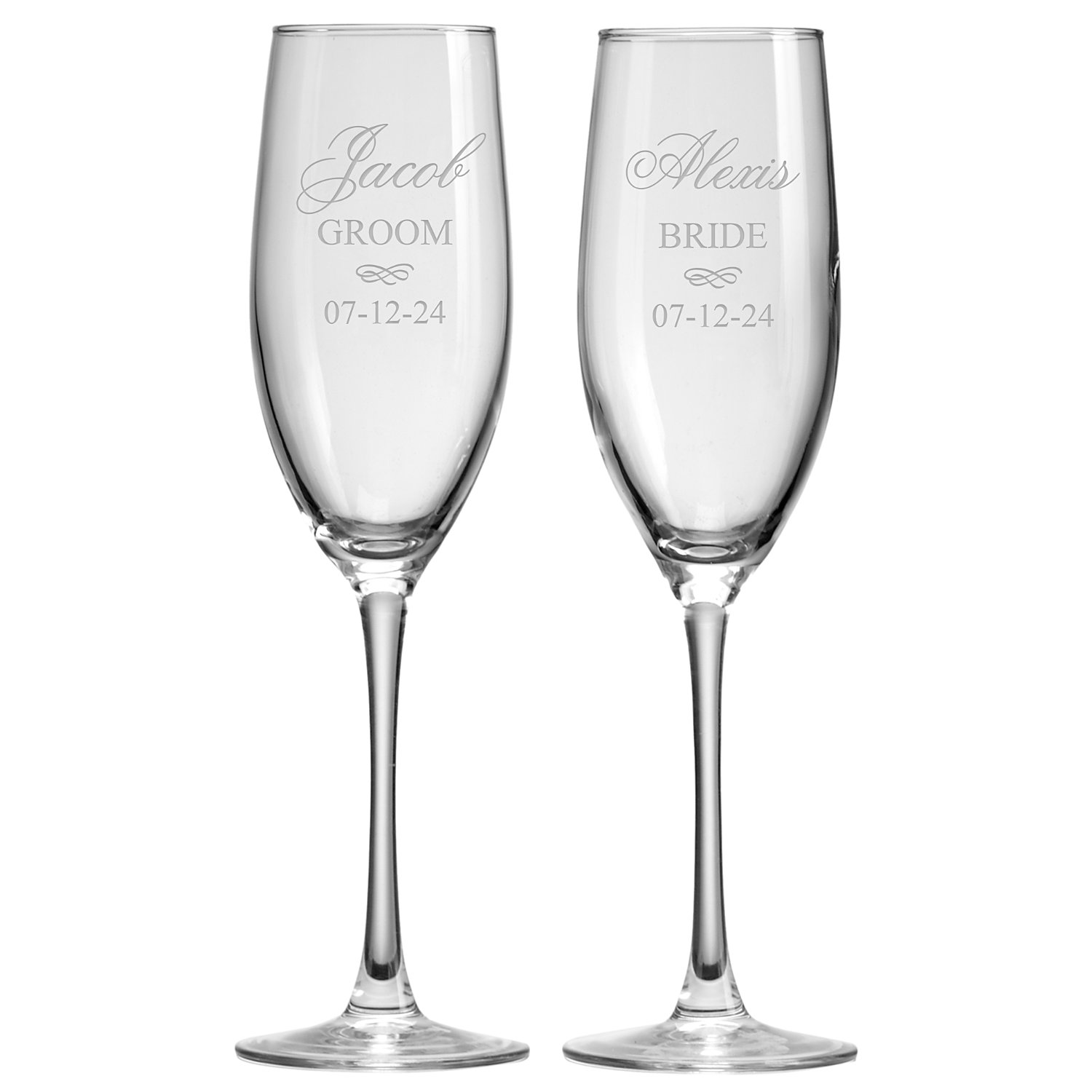 Bride and Groom Flutes