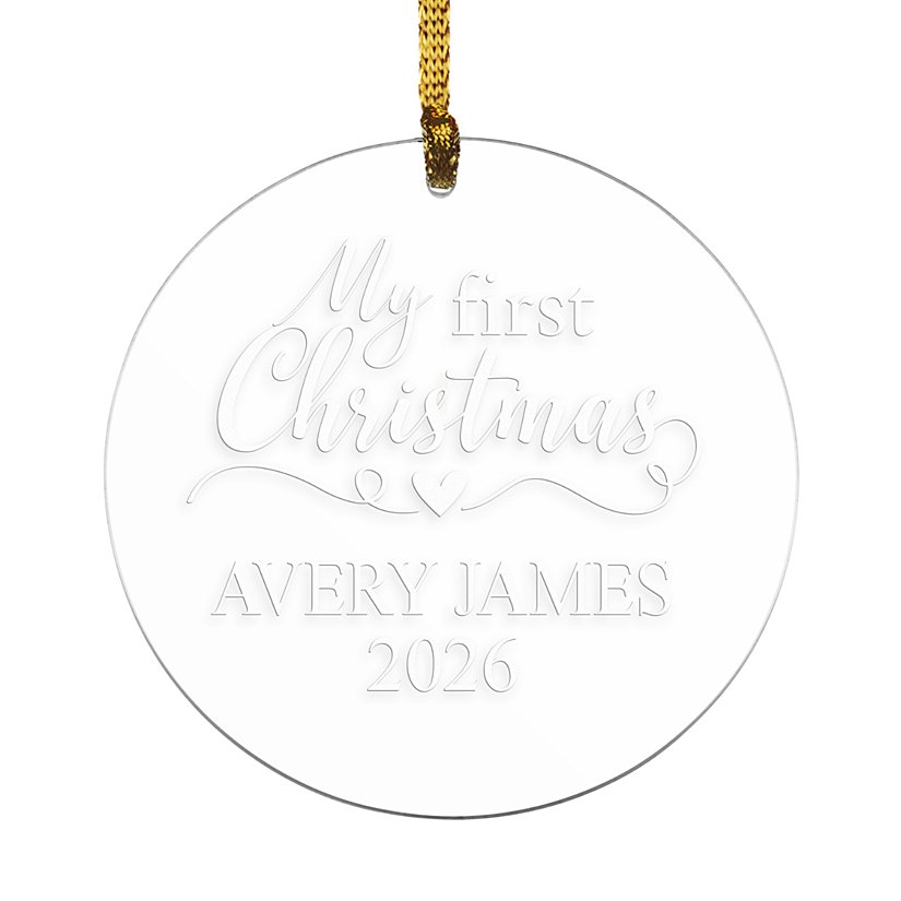 Baby's First Christmas Round Acrylic Ornament