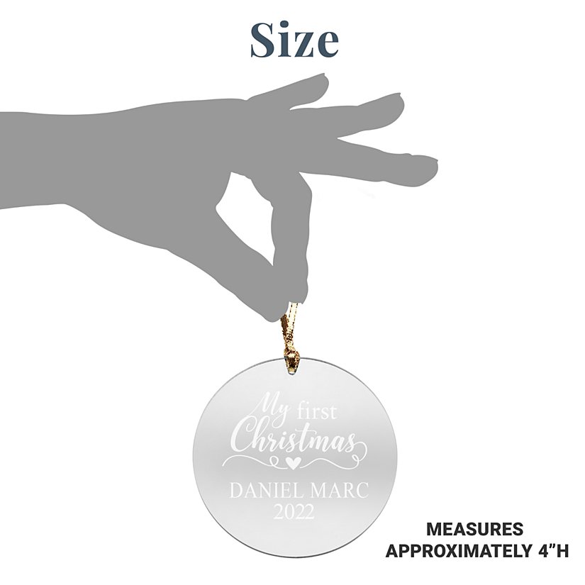 Baby's First Christmas Round Acrylic Ornament