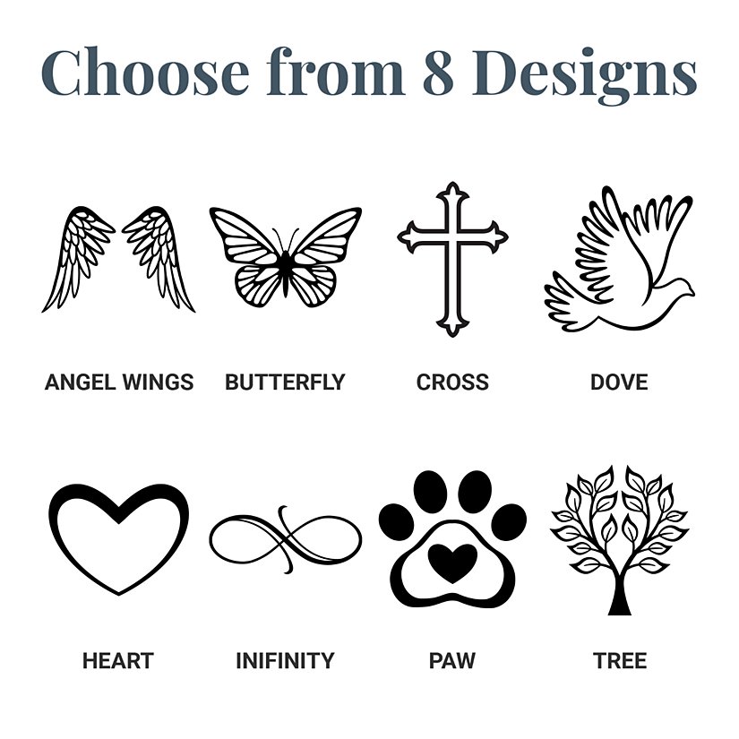 Angel's Wings Engraved Wood Cremation Urn