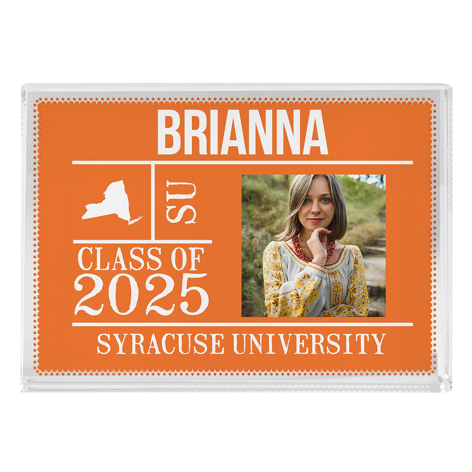 All About The Graduate Photo Keepsake Block - Orange