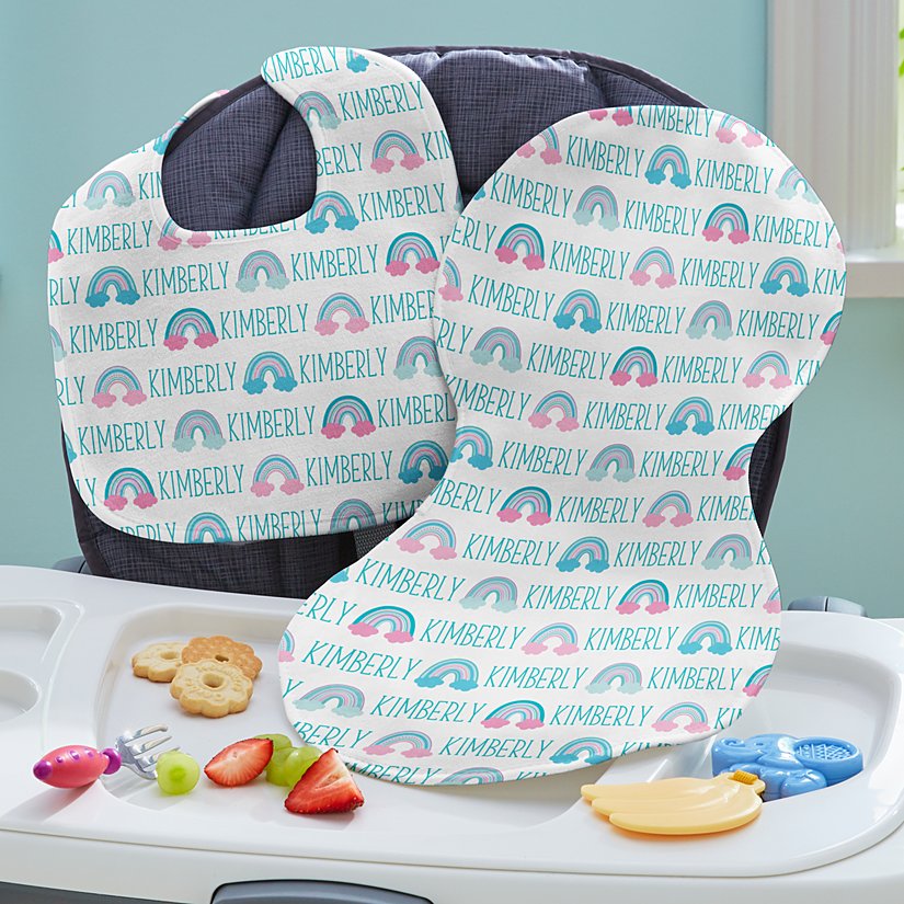 Adorable Personalized Bib & Burpcloth Set