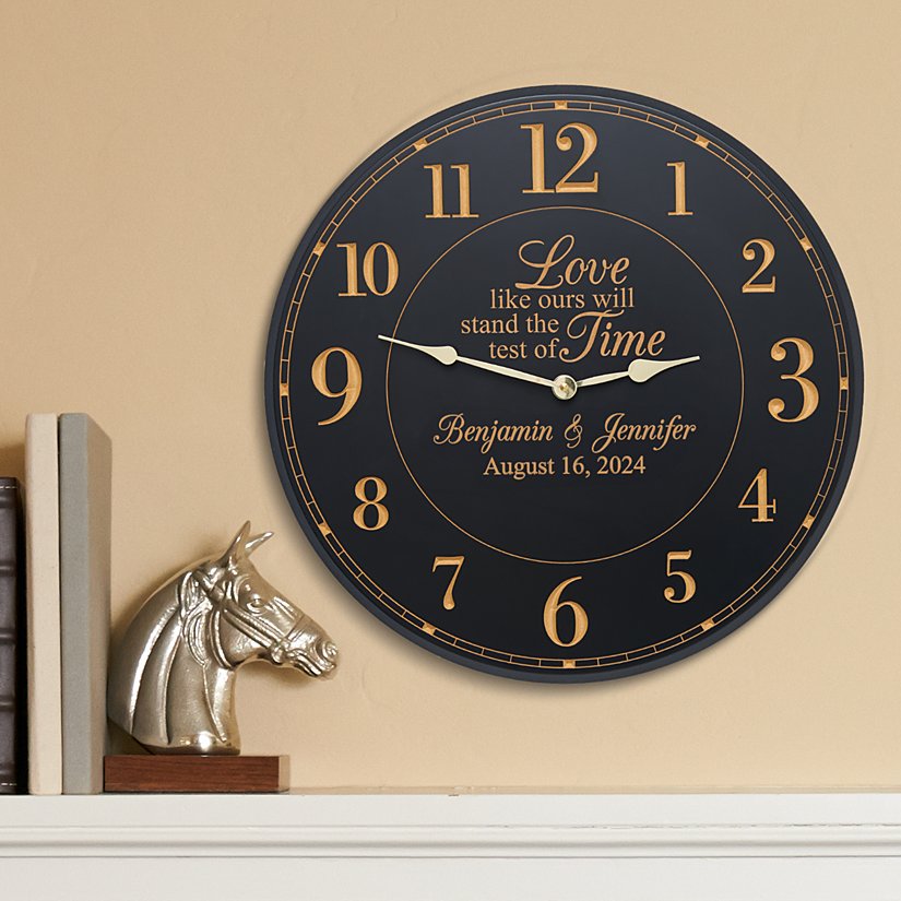 Timeless Love Personalized Wedding Clock