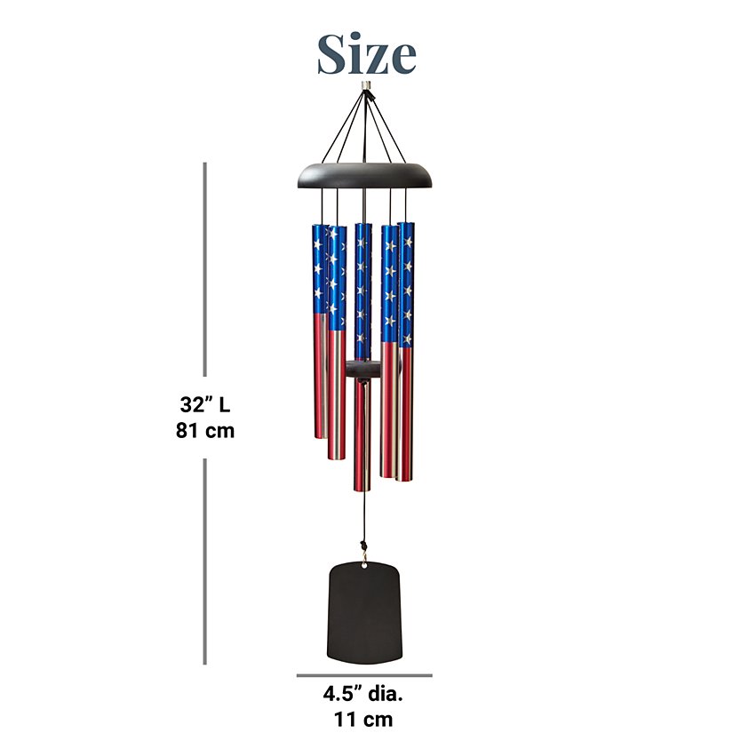 Memorial Day American Flag Wind Chime