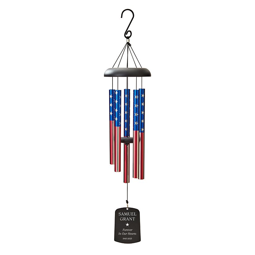 Memorial Day American Flag Wind Chime
