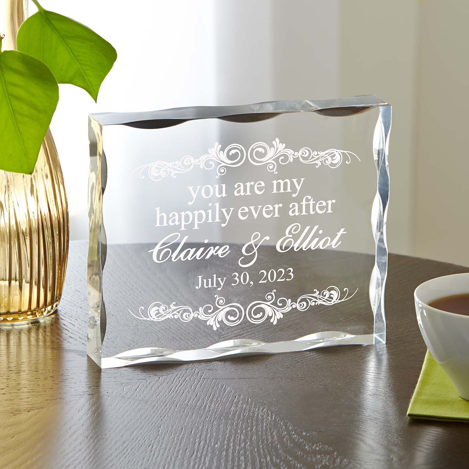 Our Forever Love Personalized Acrylic Block