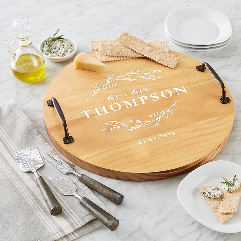 Classic Pine Barrel Tray for Couples