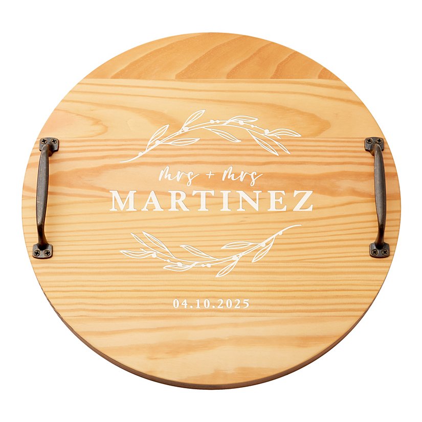 Classic Pine Barrel Tray for Couples