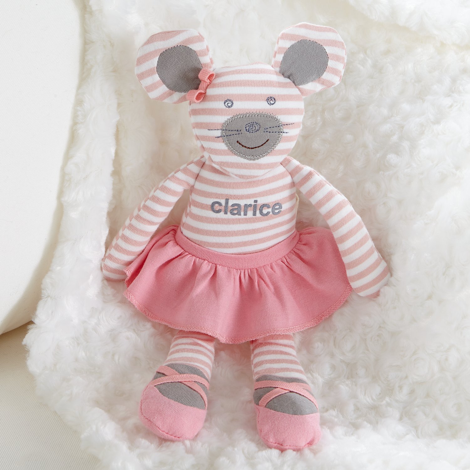 Ballerina Mouse Soft Personalized Plush