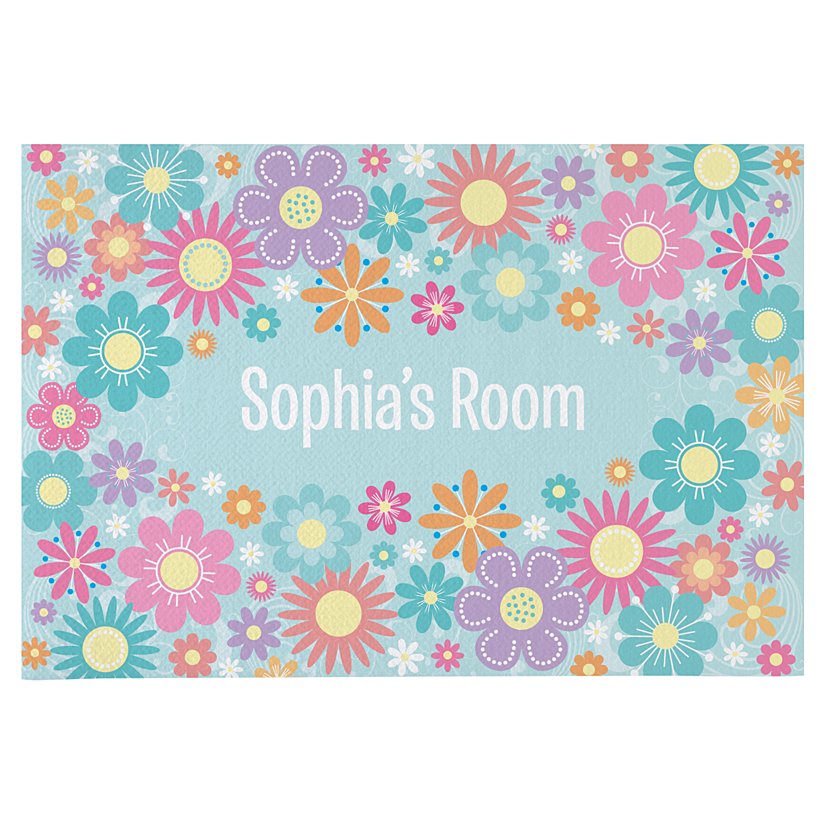 Floral Personalized Playmat