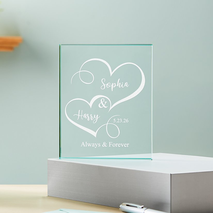 Unified Hearts Glass Block